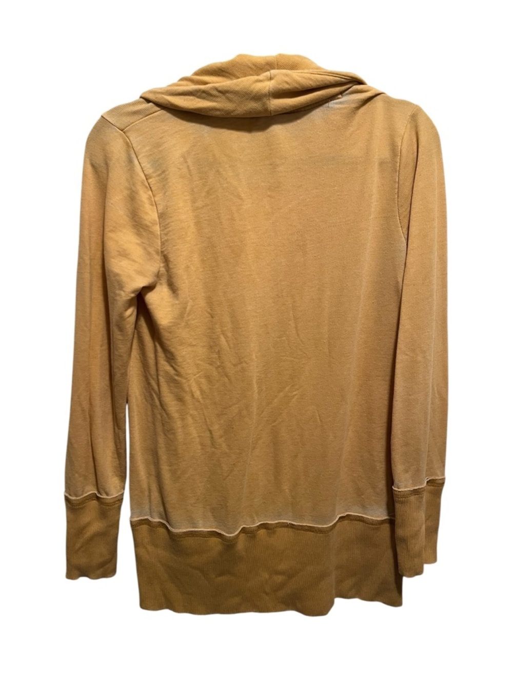 Lucky Brand Mustard Cowl Neck Pullover Faded Style Womens Size Medium - Picture 6 of 7